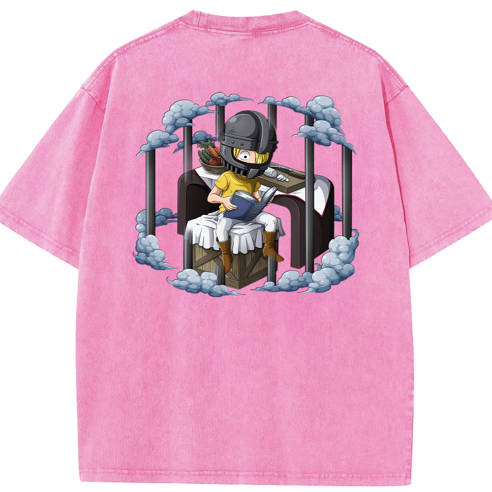 ワンピース サンジ ONE PIECE Sanji 綿100% ヴィンテージ風 半袖Tシャツ（背面プリント）
